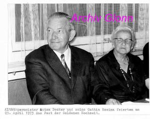 8-Fotochronik-1973-Anton-Decker-und-Gattin-Rosalie-decker-Goldene-Hochzeit