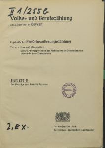 Heft 255b - 1961 Pendler und Erwerbspersonen