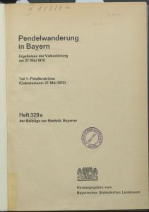 Heft 329a - 1970 Pendler