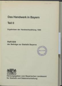 Heft 504 - 1995 Handwerkszählung
